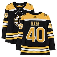 Tuukka Rask Boston Bruins Autographed Black adidas Authentic Jersey with Multiple Inscriptions