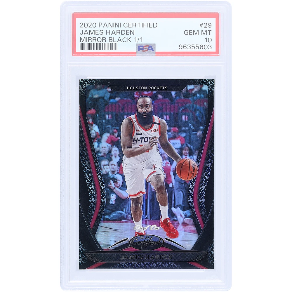 James Harden Houston Rockets 2020-21 Panini Certified Black #29 #1/1 PSA Authenticated 10 Card