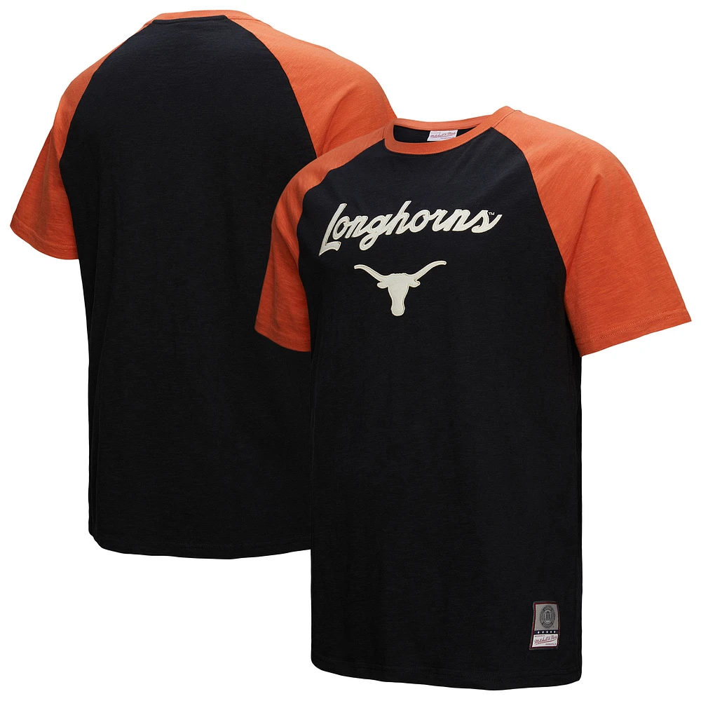 Men's Mitchell & Ness Black Texas Longhorns Legendary Slub T-Shirt