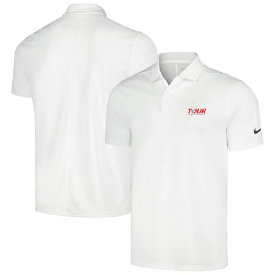 Men's Nike White TOUR Championship Victory Solid Performance Polo