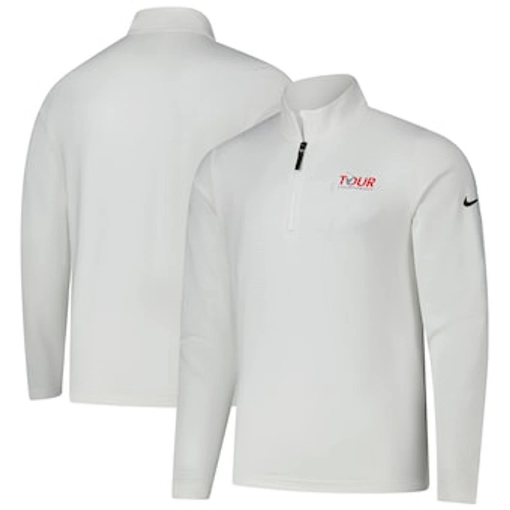 Men's Nike White TOUR Championship Victory Performance Half-Zip Pullover