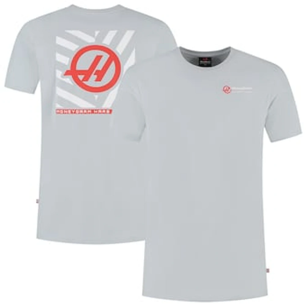Men's Gray Haas F1 Team 2025 Fan Wear Roundel Strips T-Shirt