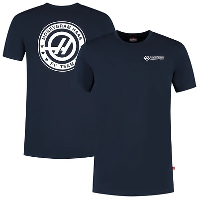 Men's Navy Haas F1 Team 2025 Fan Wear Roundel Ring T-Shirt