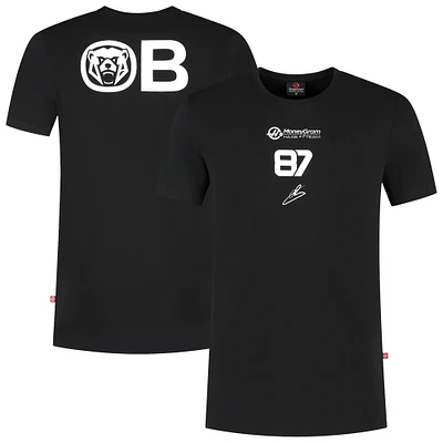 Men's Ollie Bearman Black Haas F1 Team 2025 Driver T-Shirt