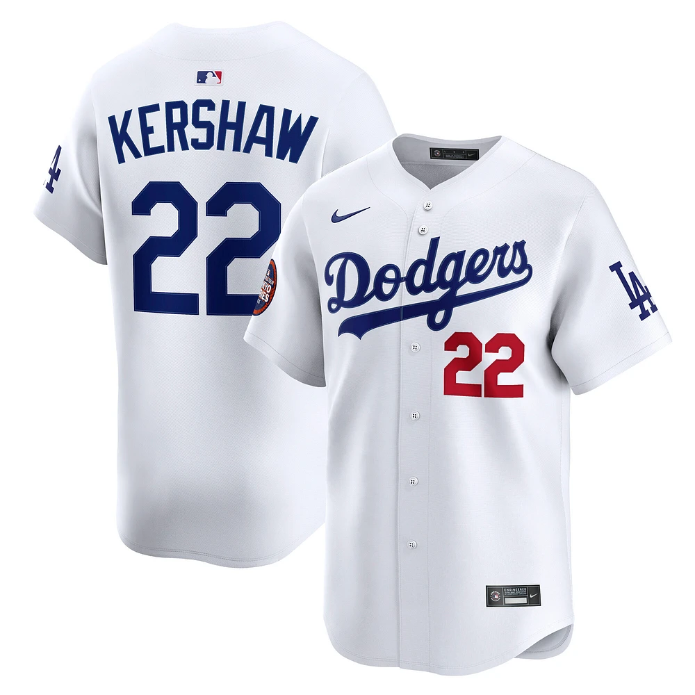Men's Nike Clayton Kershaw White Los Angeles Dodgers 2025 MLB World Tour: Tokyo Series Home Limited Player Jersey