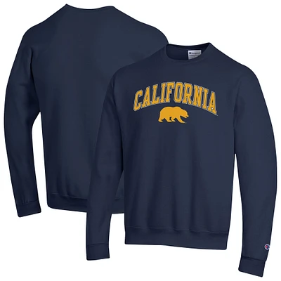 Men's Champion Navy Cal Bears Arch Over Logo Pullover Sweatshirt