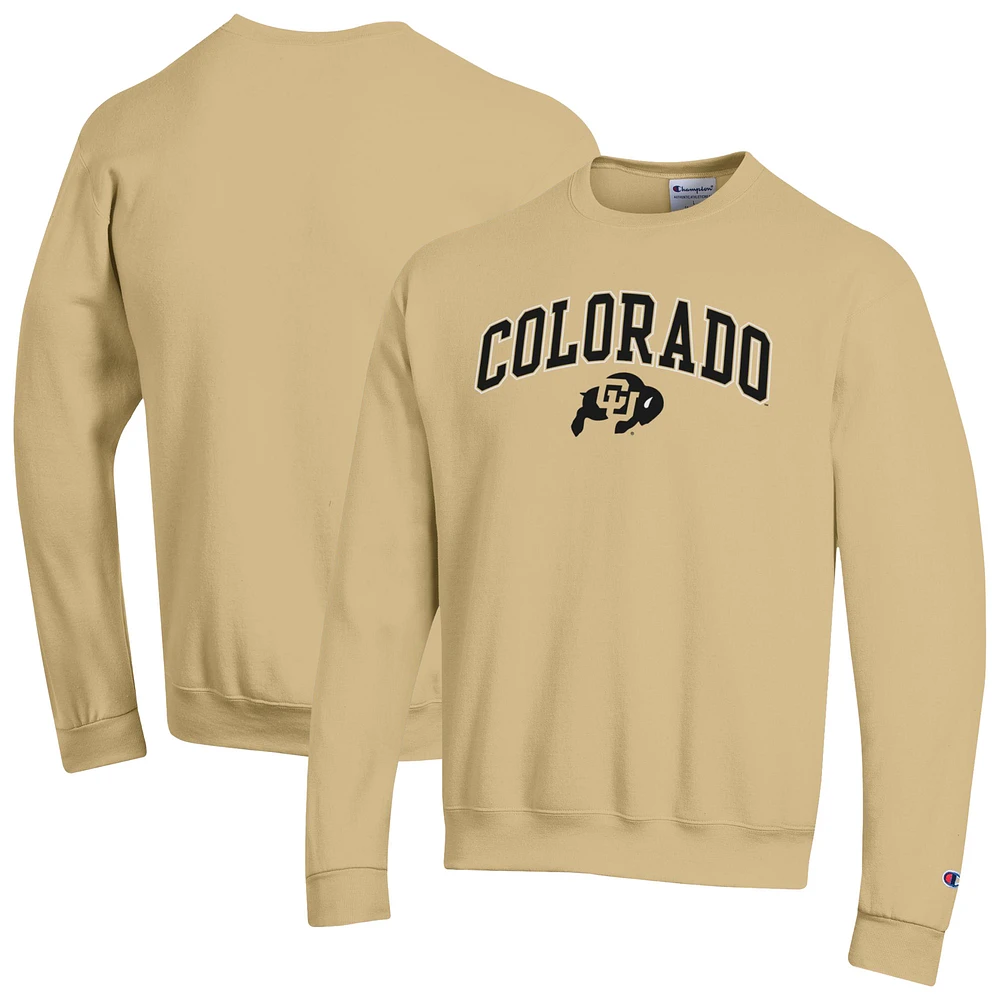 Men's Champion Gold Colorado Buffaloes Arch Over Logo Pullover Sweatshirt