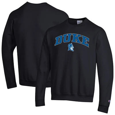 Men's Champion Black Duke Blue Devils Arch Over Logo Pullover Sweatshirt