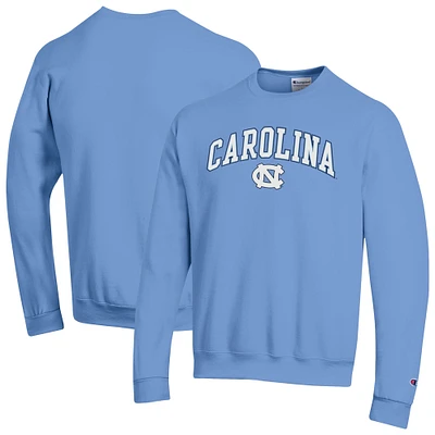 Men's Champion Carolina Blue North Tar Heels Arch Over Logo Pullover Sweatshirt