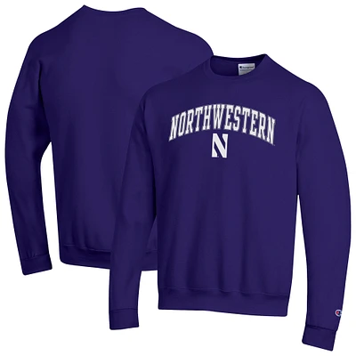 Men's Champion Purple Northwestern Wildcats Arch Over Logo Pullover Sweatshirt