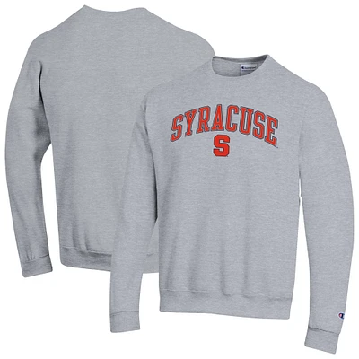 Men's Champion Heather Gray Syracuse Orange Arch Over Logo Pullover Sweatshirt