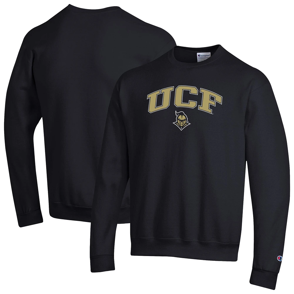 Men's Champion Black UCF Knights Arch Over Logo Pullover Sweatshirt