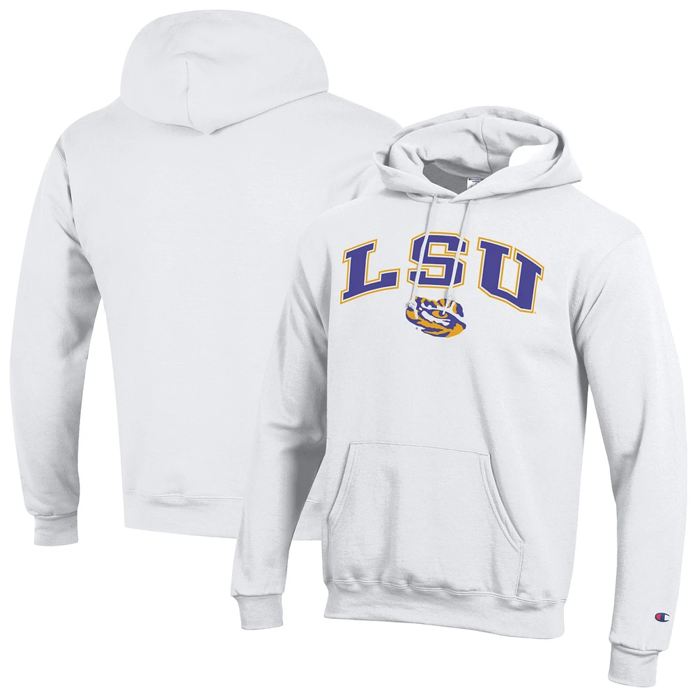 Men's Champion LSU Tigers Arch Over Logo Pullover Hoodie