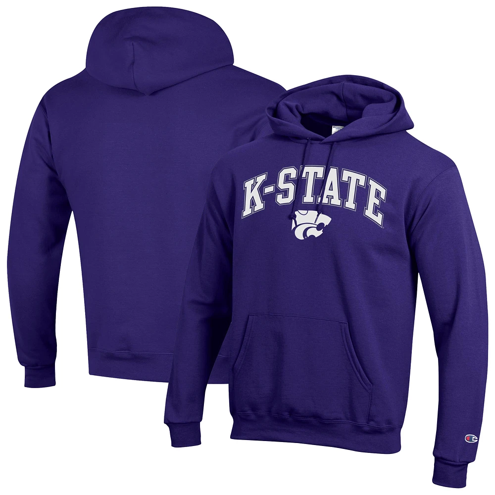 Men's Champion Kansas State Wildcats Arch Over Logo Pullover Hoodie
