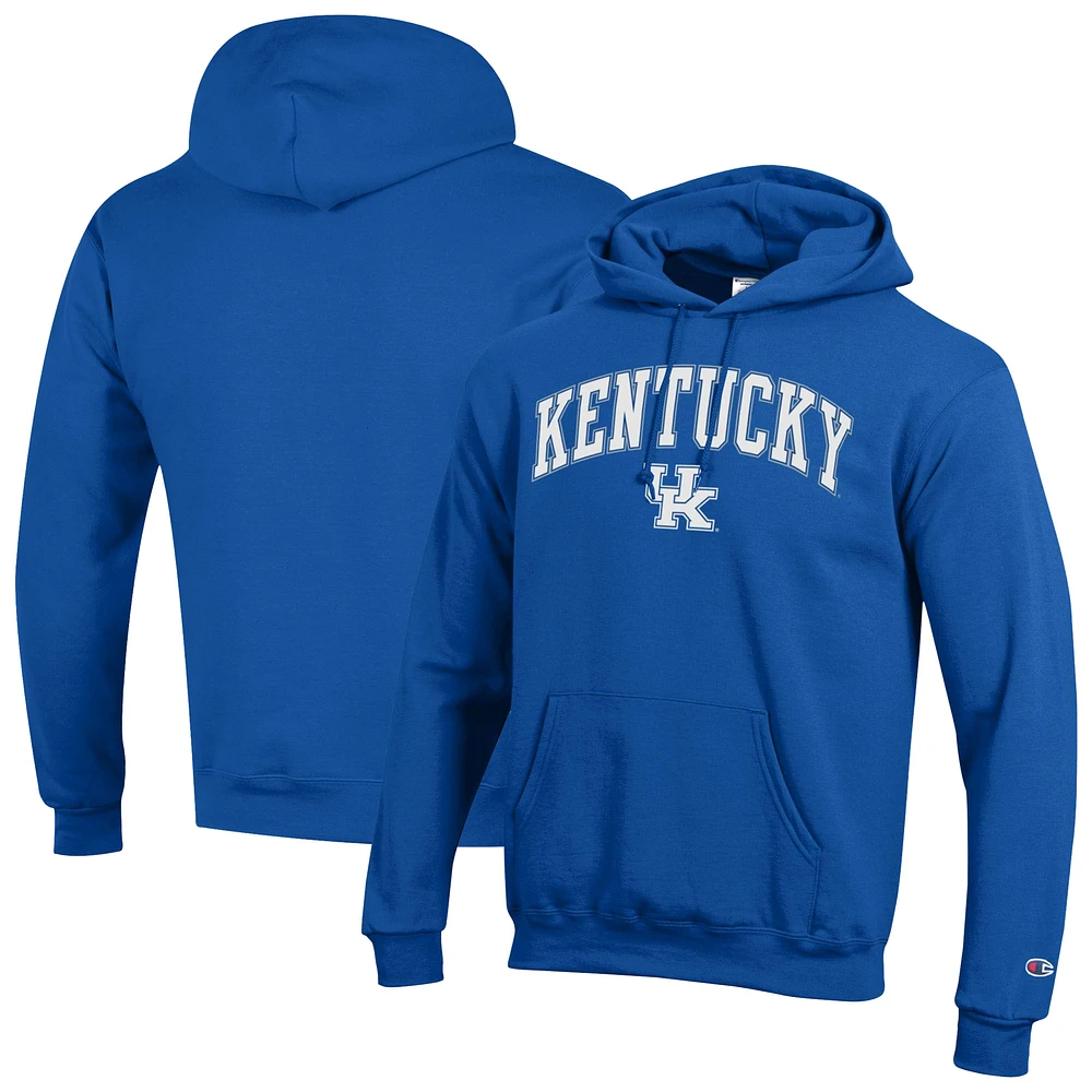 Men's Champion Royal Kentucky Wildcats Arch Over Logo Pullover Hoodie