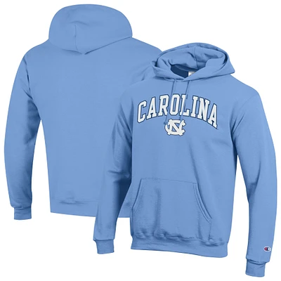 Men's Champion Carolina Blue North Tar Heels Arch Over Logo Pullover Hoodie