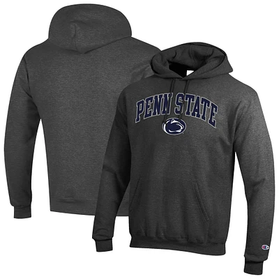 Men's Champion Charcoal Penn State Nittany Lions Arched Logo Fleece Pullover Hoodie