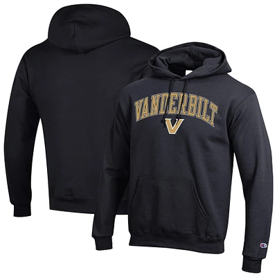 Men's Champion Black Vanderbilt Commodores Arch Over Logo Pullover Hoodie