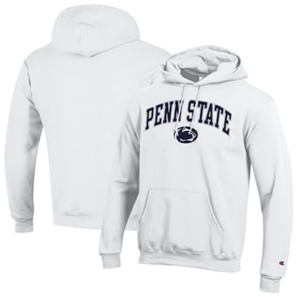 Men's Champion White Penn State Nittany Lions Arched Logo Fleece Pullover Hoodie