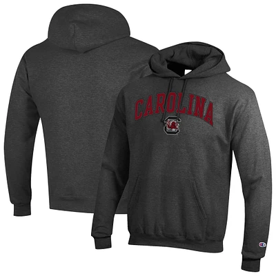 Men's Champion Charcoal South Carolina Gamecocks Arch Over Logo Pullover Hoodie