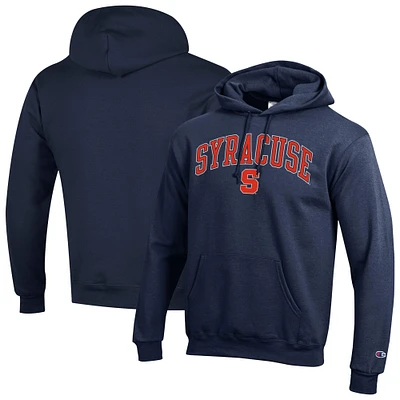Men's Champion Navy Syracuse Orange Arch Over Logo Pullover Hoodie