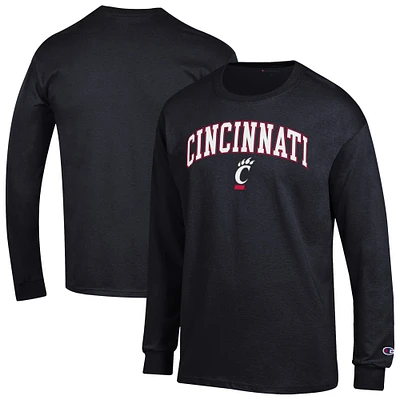 Men's Champion Cincinnati Bearcats Arch Over Logo Long Sleeve T-Shirt