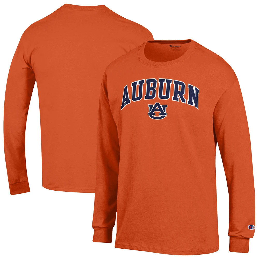 Men's Champion Auburn Tigers Arch Over Logo Long Sleeve T-Shirt