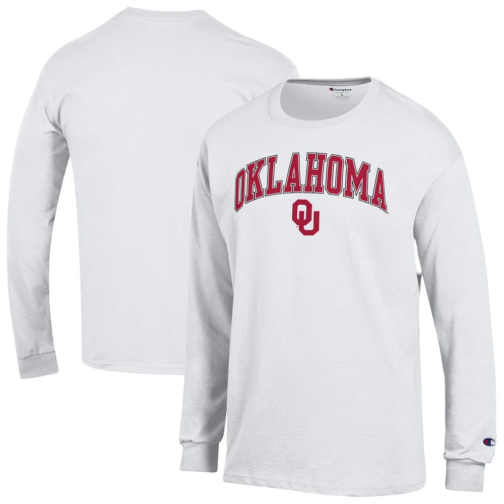 Men's Champion Oklahoma Sooners Arch Over Logo Long Sleeve T-Shirt