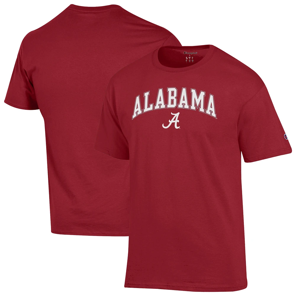 Men's Champion Crimson Alabama Tide Arched Logo T-Shirt