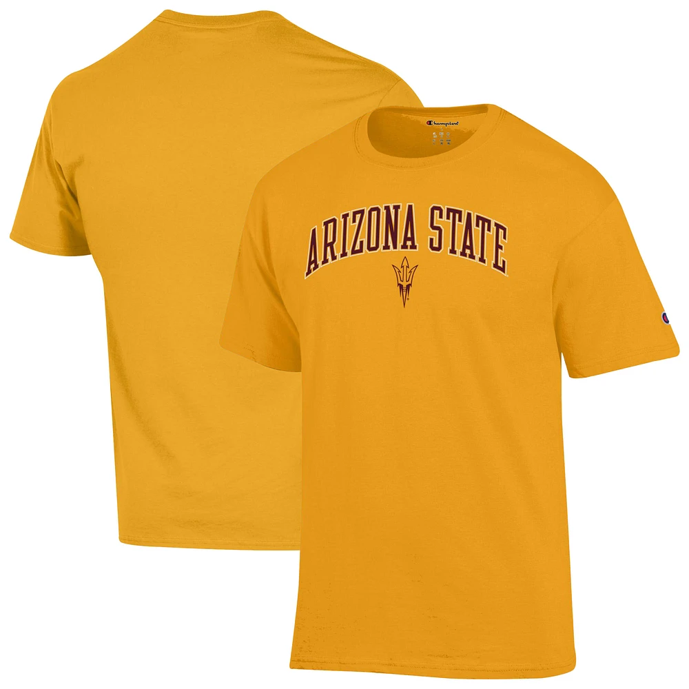 Men's Champion Gold Arizona State Sun Devils Arch Over Logo T-Shirt
