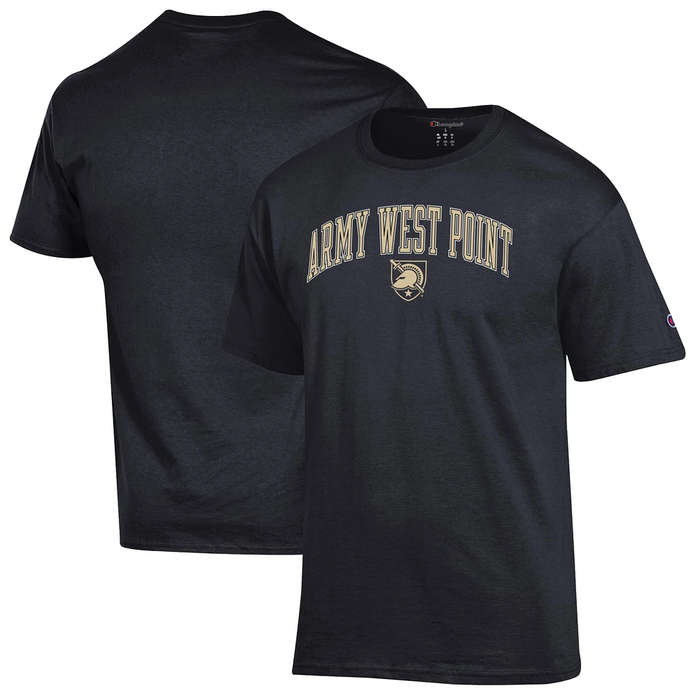 Men's Champion Black Army Knights Arch Over Logo T-Shirt