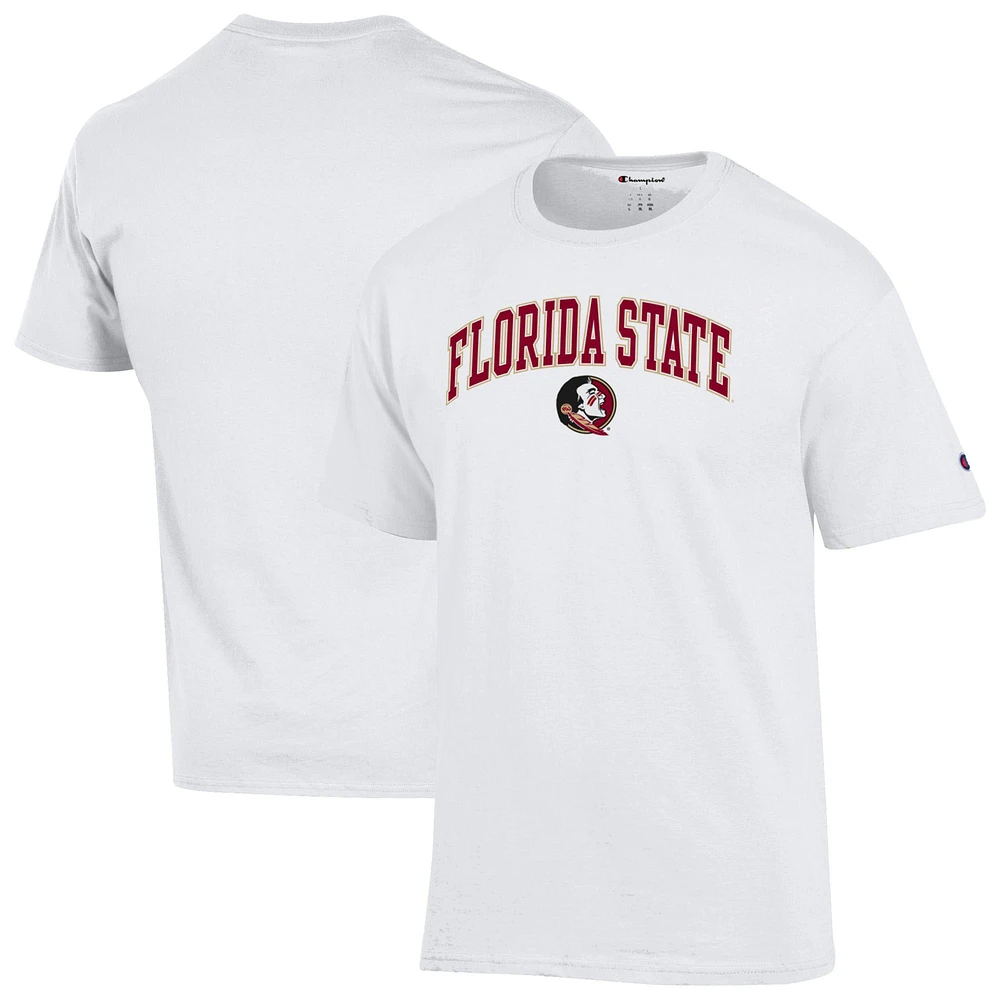 Men's Champion White Florida State Seminoles Arched Logo T-Shirt