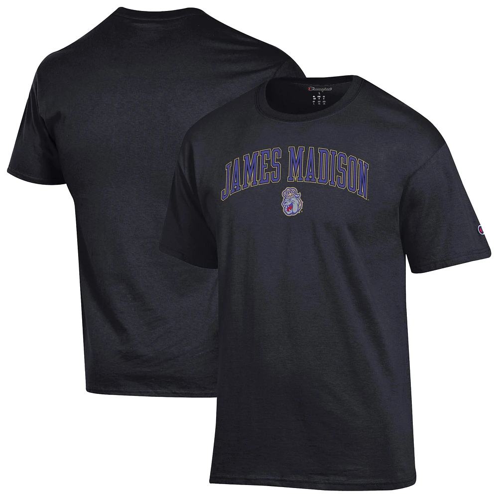 Men's Champion Black James Madison Dukes Arched Logo T-Shirt