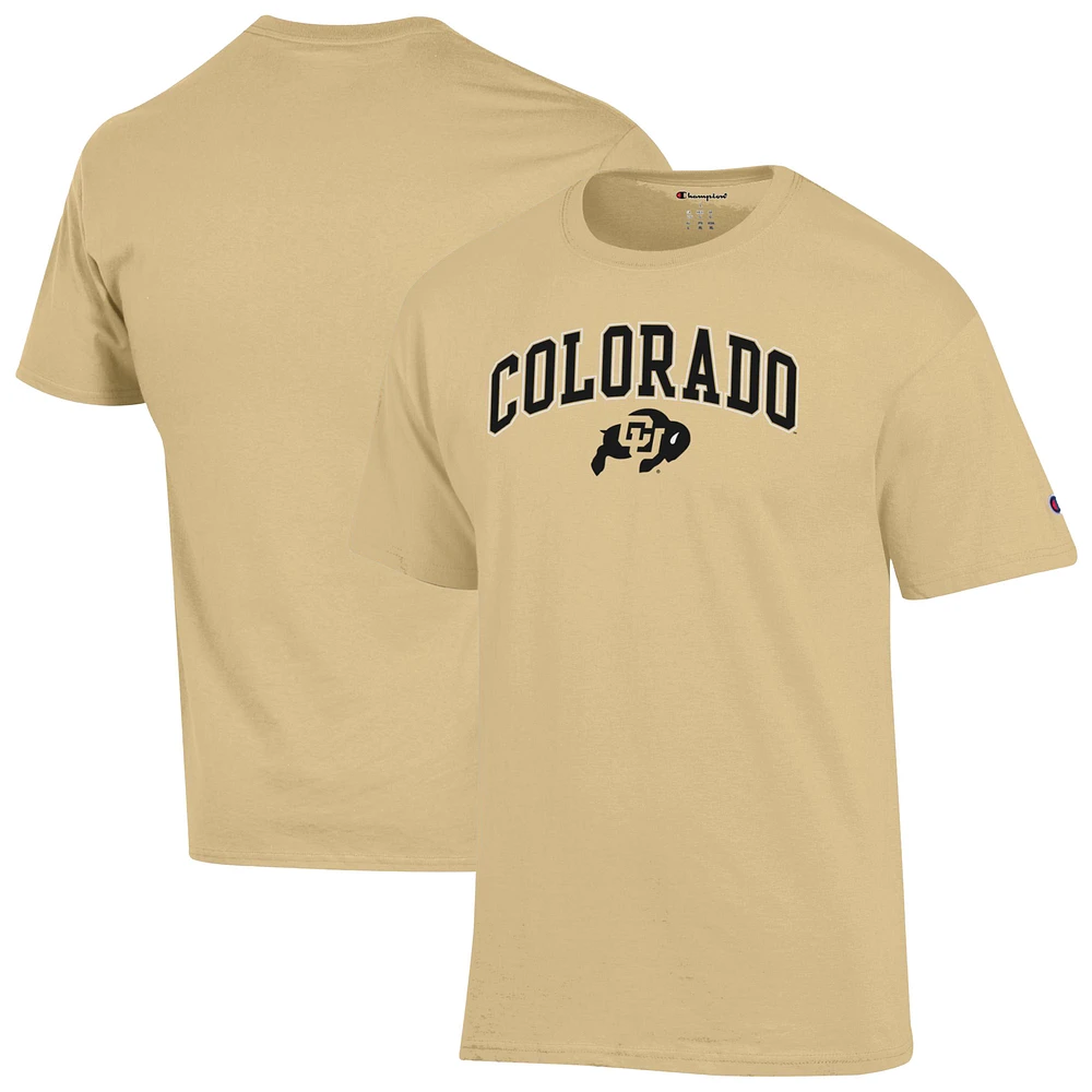 Men's Champion Vegas Gold Colorado Buffaloes Arched Logo T-Shirt