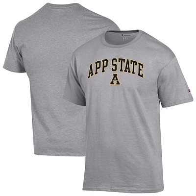 Men's Champion  Heather Gray Appalachian State Mountaineers Arch Over Logo T-Shirt