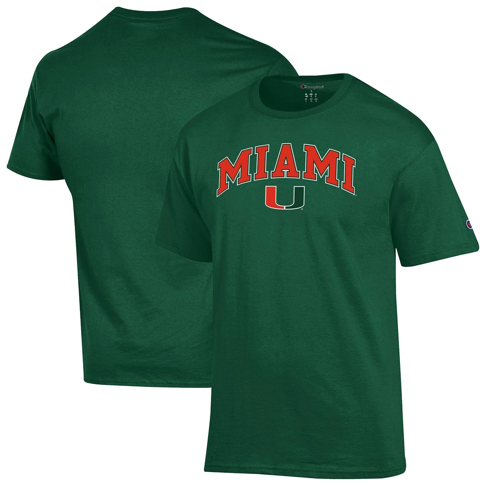 Men's Champion Miami Hurricanes Arch Over Logo T-Shirt