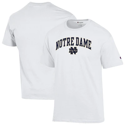 Men's Champion White Notre Dame Fighting Irish Arched Logo T-Shirt
