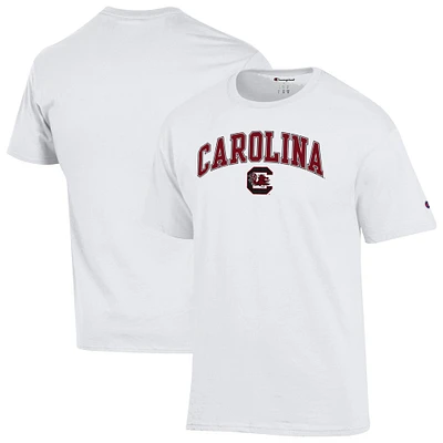 Men's Champion White South Carolina Gamecocks Arch Over Logo T-Shirt