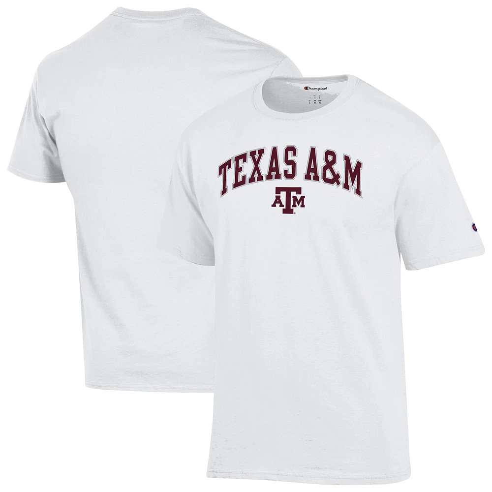 Men's Champion White Texas A&M Aggies Arched Logo T-Shirt