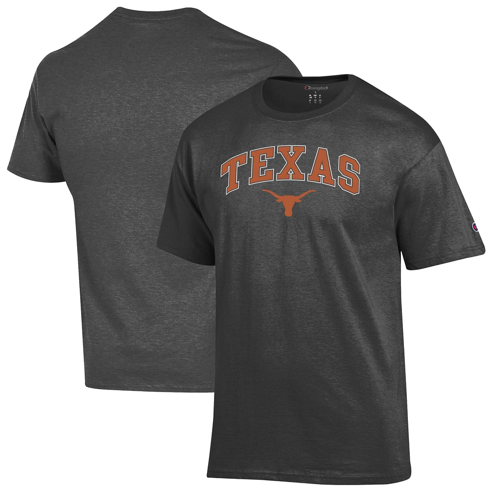 Men's Champion Charcoal Texas Longhorns Arch Over Logo T-Shirt