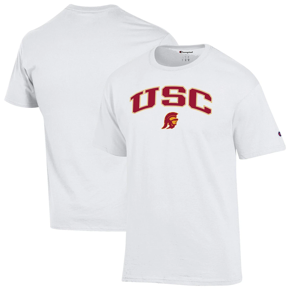 Men's Champion White USC Trojans Arched Logo T-Shirt