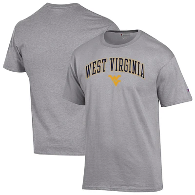 Men's Champion Heather Gray West Virginia Mountaineers Arched Logo T-Shirt