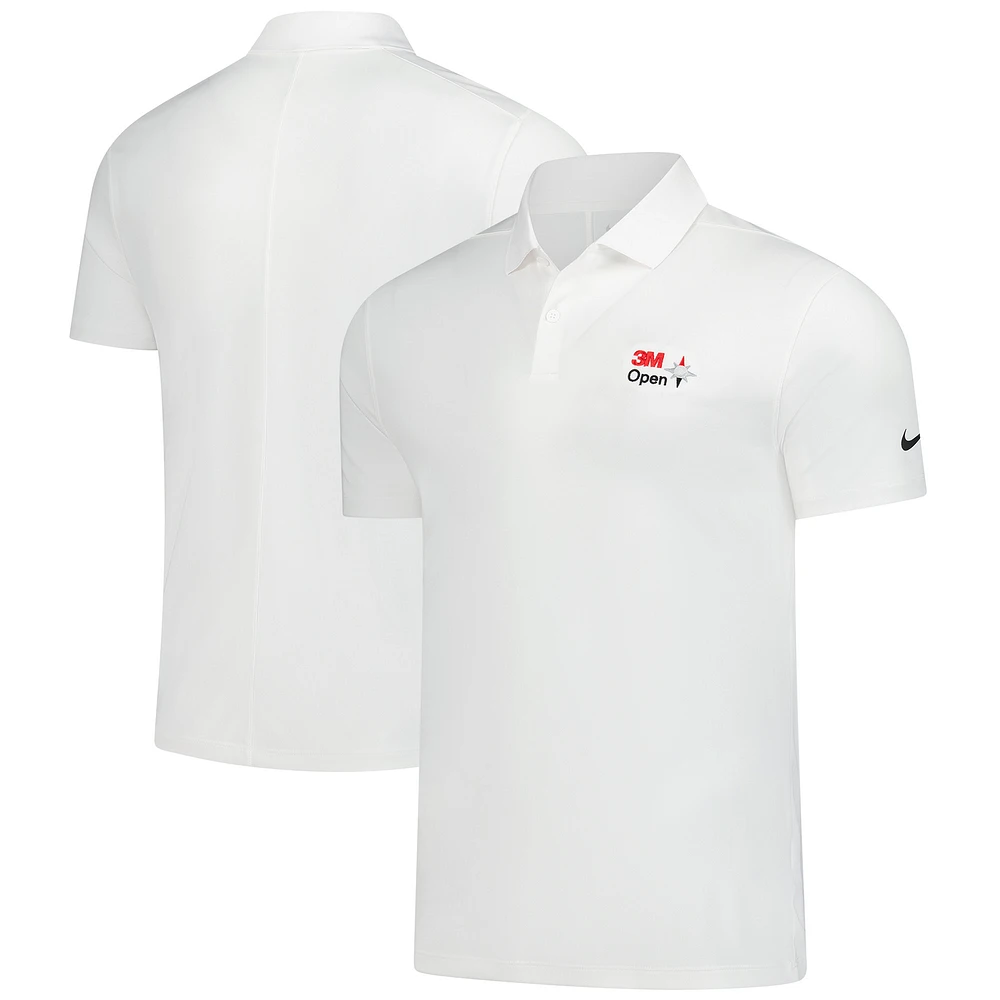 Men's Nike White 3M Open Performance Victory Solid Polo