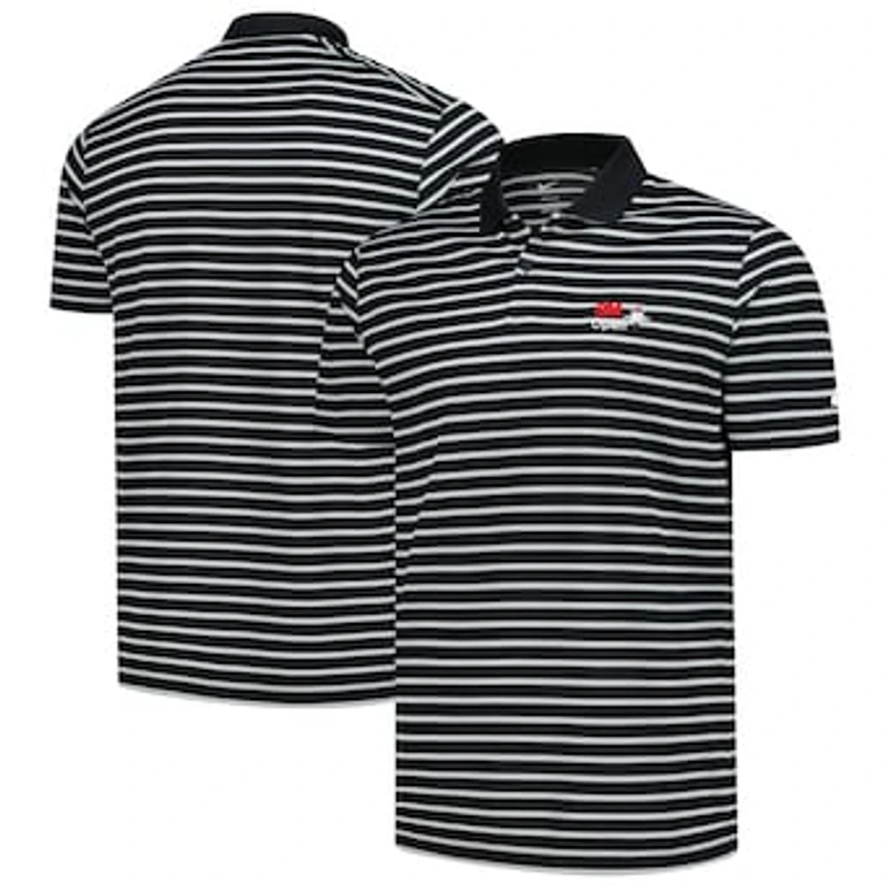 Men's Nike Black 3M Open Victory Stripe Performance Polo