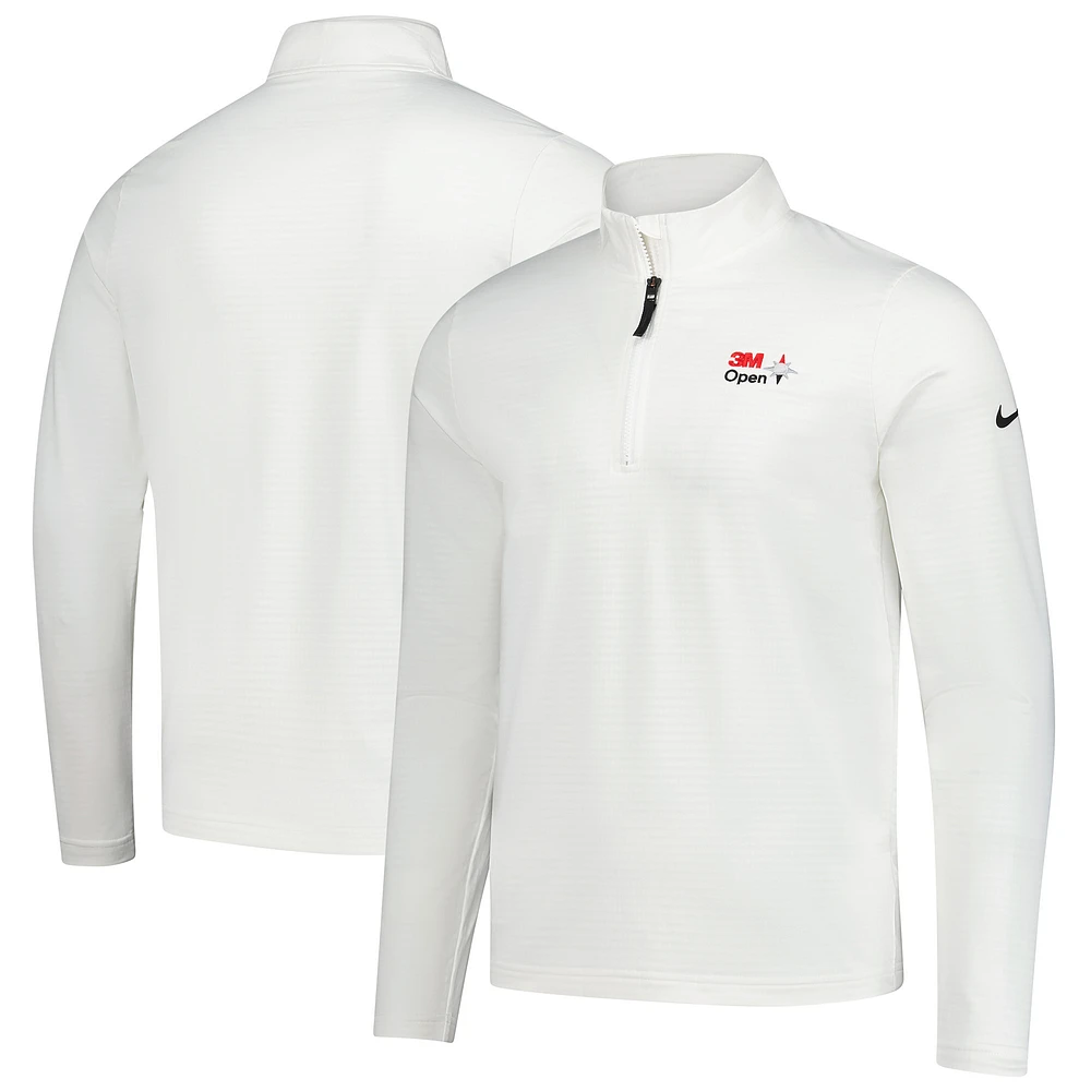 Men's Nike White 3M Open Performance Victory Half-Zip Pullover
