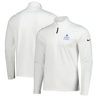 Men's Nike White The Zurich Classic Victory Performance Quarter-Zip Pullover