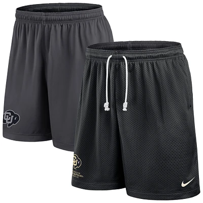 Men's Nike Black/Gray Colorado Buffaloes 2025 Sideline Reversible Performance Shorts