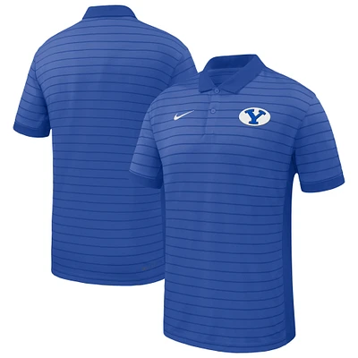 Men's Nike Royal BYU Cougars 2025 Early Season Coaches Sideline Victory Stripe Performance Polo