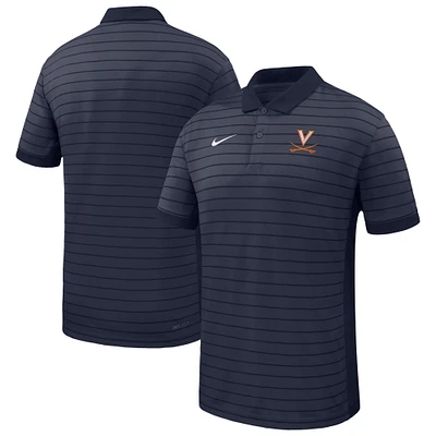 Men's Nike Navy Virginia Cavaliers 2025 Early Season Coaches Sideline Victory Stripe Performance Polo
