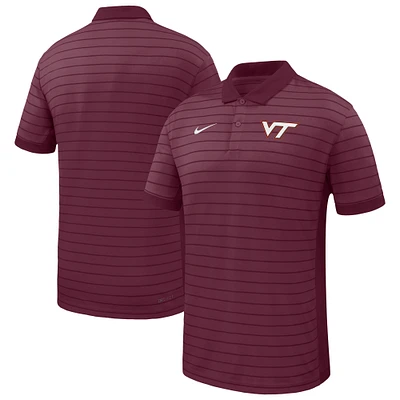 Men's Nike Maroon Virginia Tech Hokies 2025 Early Season Coaches Sideline Victory Stripe Performance Polo